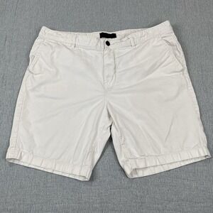 John Varvatos White 100% Cotton Chino Shorts‎ Sz 38
